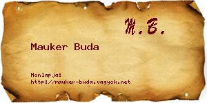 Mauker Buda névjegykártya